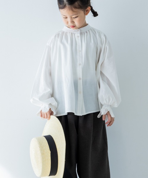 LOWRYS FARM(ローリーズファーム)の「ギャザーボリュームブラウス 292636(シャツ/ブラウス・キッズ・オフホワイト/ブラック・120cm/110cm/150cm/140cm/130cm)」の15枚目の写真