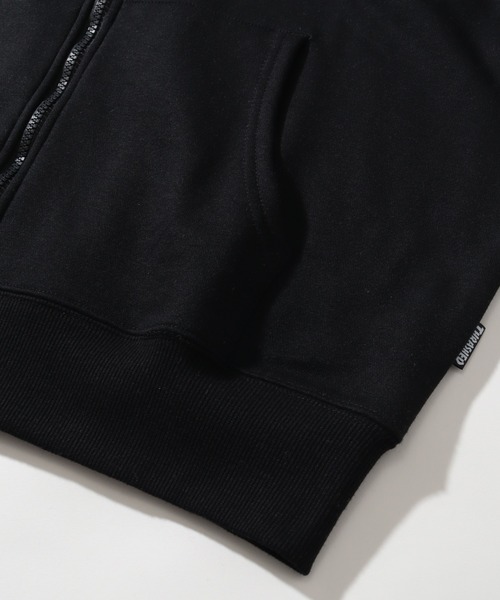 THRASHER(スラッシャー)の「【THRASHER/スラッシャー】裏毛 刺繍ロゴ ジップアップパーカー(パーカー・メンズ・ホワイト/ブラック/グレー・M/L/XL)」の4枚目の写真