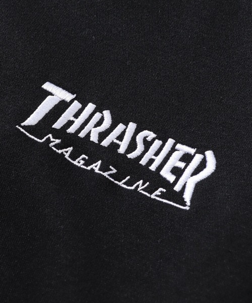 THRASHER(スラッシャー)の「【THRASHER/スラッシャー】裏毛 刺繍ロゴ ジップアップパーカー(パーカー・メンズ・ホワイト/ブラック/グレー・M/L/XL)」の7枚目の写真