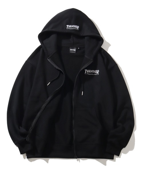 THRASHER(スラッシャー)の「【THRASHER/スラッシャー】裏毛 刺繍ロゴ ジップアップパーカー(パーカー・メンズ・ホワイト/ブラック/グレー・M/L/XL)」の13枚目の写真