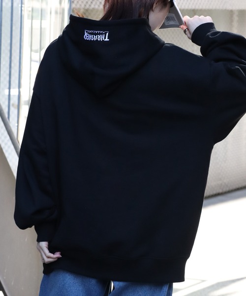 THRASHER(スラッシャー)の「【THRASHER/スラッシャー】裏毛 刺繍ロゴ ジップアップパーカー(パーカー・メンズ・ホワイト/ブラック/グレー・M/L/XL)」の18枚目の写真