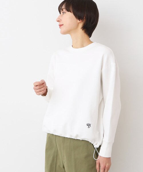 Dessin（デッサン）の「【洗える】ドローコード付きカットソー（XS～L）（Tシャツ/カットソー・レディース・ピンク系/ナチュラル/ホワイト/チャコールグレー・03/01/02/00）」の19枚目の写真