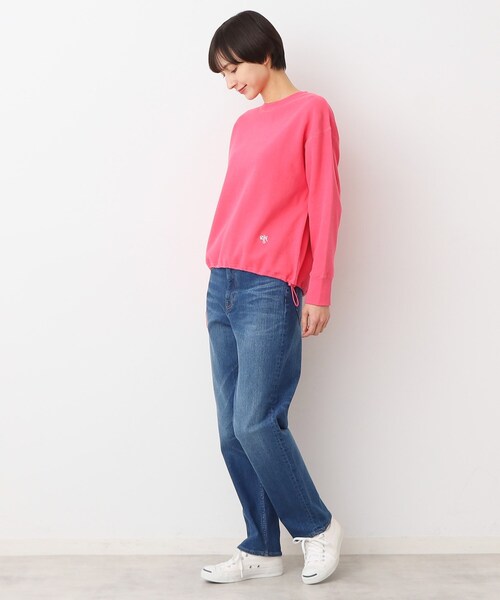 Dessin（デッサン）の「【洗える】ドローコード付きカットソー（XS～L）（Tシャツ/カットソー・レディース・ピンク系/ナチュラル/ホワイト/チャコールグレー・03/01/02/00）」の5枚目の写真