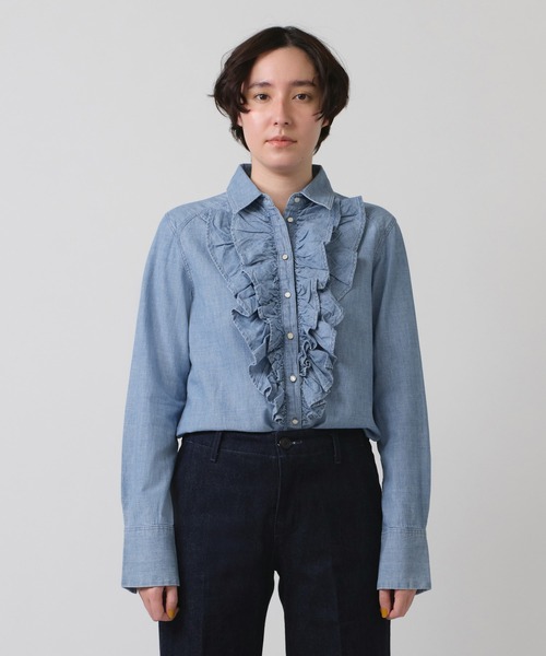 リーバイス Levi's タキシードシャツ ブラウス デニムシャツ S フリル Levi's（リーバイス）の「Levi's/リーバイス BLUETAB(TM) タキシード
