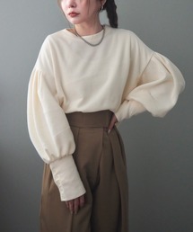long cuff volume sleeve pullover /ロングカフス ボリュームスリーブ ニット
