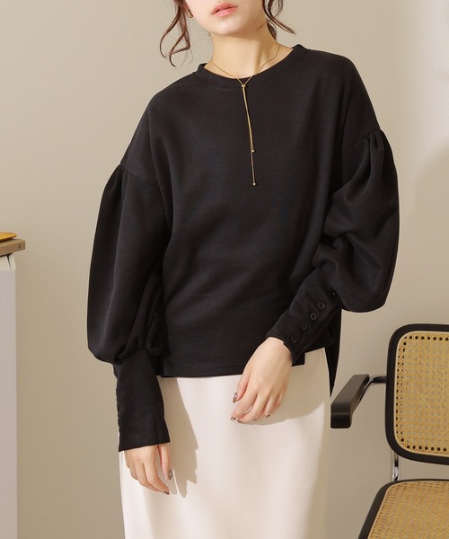 long cuff volume sleeve pullover /ロングカフス ボリュームスリーブ