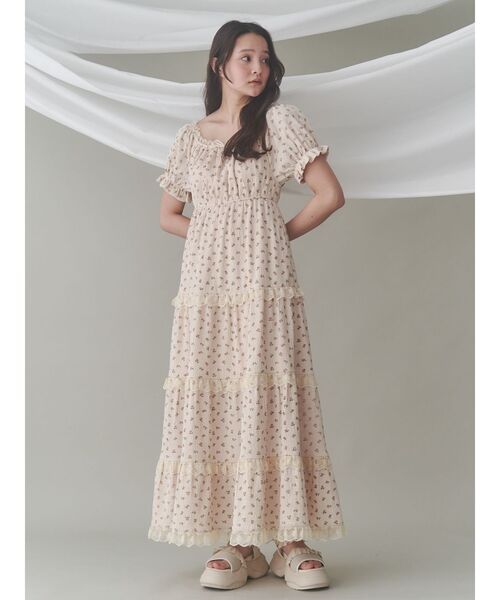 merry jenny（メリージェニー）の「petit flowerﾊﾟﾌﾜﾝﾋﾟｰｽ（ワンピース・レディース・オフホワイト/ベージュ・FREE）」の16枚目の写真
