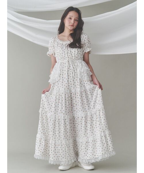 merry jenny（メリージェニー）の「petit flowerﾊﾟﾌﾜﾝﾋﾟｰｽ（ワンピース・レディース・オフホワイト/ベージュ・FREE）」の22枚目の写真