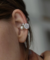 ANOH（アノー）の「レイヤードパールビジューイヤーカフ（イヤーカフ）」