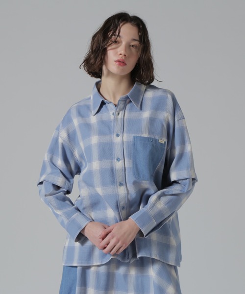 WAFFLE OMBRE CHECK DETACHABLE SHIRTS/ワッフルオンブレチェック