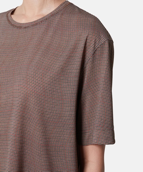 iRENE(アイレネ)の「ディストーティドチェックシアーTee / Distorted Check Sheer Tee(Tシャツ/カットソー・レディース・ブラウン/ライトグリーン/ブルー・36)」の8枚目の写真