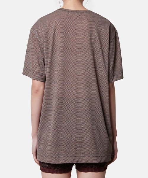 iRENE(アイレネ)の「ディストーティドチェックシアーTee / Distorted Check Sheer Tee(Tシャツ/カットソー・レディース・ブラウン/ライトグリーン/ブルー・36)」の7枚目の写真