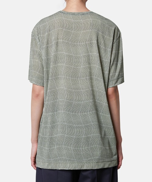 iRENE(アイレネ)の「ディストーティドチェックシアーTee / Distorted Check Sheer Tee(Tシャツ/カットソー・レディース・ブラウン/ライトグリーン/ブルー・36)」の13枚目の写真