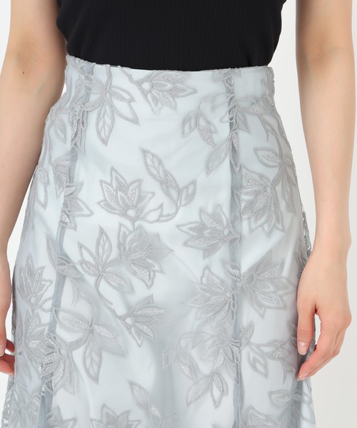 MISCH MASCH（ミッシュマッシュ）の「2025春夏新作 ラメフラワー刺繍スカート（スカート・レディース・ピンク/ライトグレー/ブラック・S/M）」の16枚目の写真