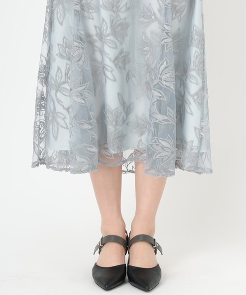 MISCH MASCH（ミッシュマッシュ）の「2025春夏新作 ラメフラワー刺繍スカート（スカート・レディース・ピンク/ライトグレー/ブラック・S/M）」の18枚目の写真