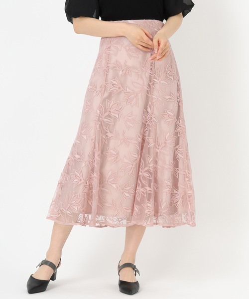 MISCH MASCH（ミッシュマッシュ）の「2025春夏新作 ラメフラワー刺繍スカート（スカート・レディース・ピンク/ライトグレー/ブラック・S/M）」の10枚目の写真