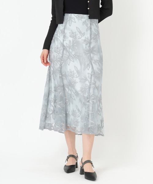 MISCH MASCH（ミッシュマッシュ）の「2025春夏新作 ラメフラワー刺繍スカート（スカート・レディース・ピンク/ライトグレー/ブラック・S/M）」の4枚目の写真