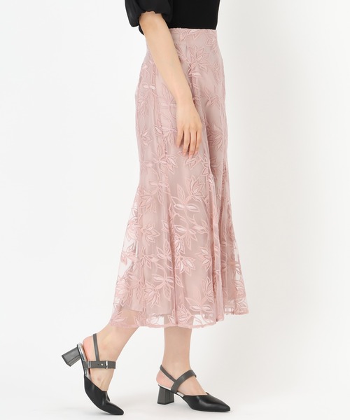 MISCH MASCH（ミッシュマッシュ）の「2025春夏新作 ラメフラワー刺繍スカート（スカート・レディース・ピンク/ライトグレー/ブラック・S/M）」の9枚目の写真