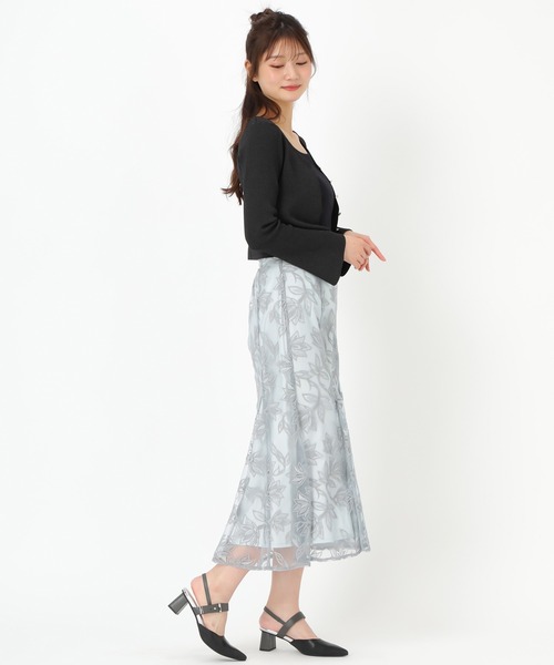 MISCH MASCH（ミッシュマッシュ）の「2025春夏新作 ラメフラワー刺繍スカート（スカート・レディース・ピンク/ライトグレー/ブラック・S/M）」の8枚目の写真