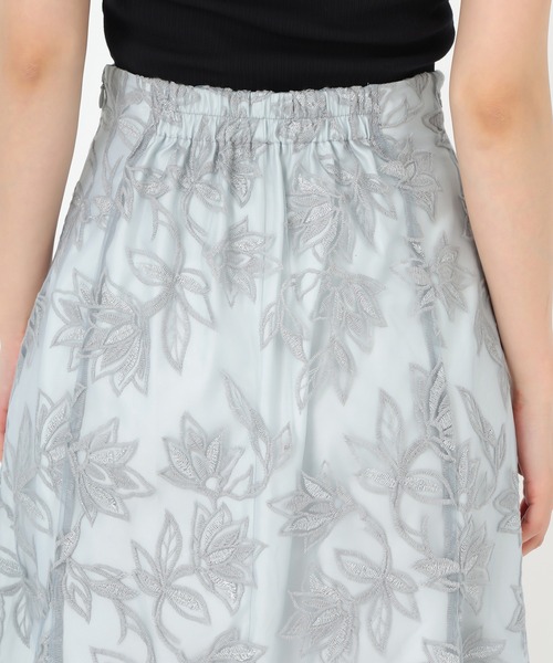 MISCH MASCH（ミッシュマッシュ）の「2025春夏新作 ラメフラワー刺繍スカート（スカート・レディース・ピンク/ライトグレー/ブラック・S/M）」の15枚目の写真