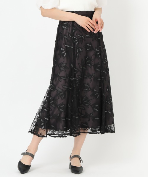 MISCH MASCH（ミッシュマッシュ）の「2025春夏新作 ラメフラワー刺繍スカート（スカート・レディース・ピンク/ライトグレー/ブラック・S/M）」の21枚目の写真