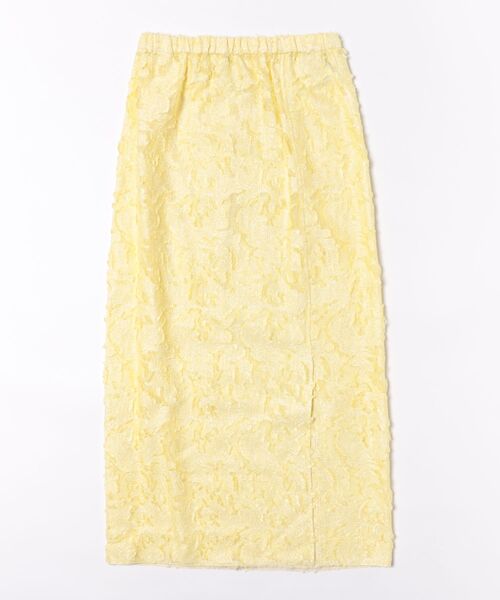 SALON adam et rope'（サロン アダム エ ロペ）の「エルブジャガードスリットナロースカート（スカート・レディース・ホワイト/ブラック/ブラウン/イエロー・FREE）」の4枚目の写真