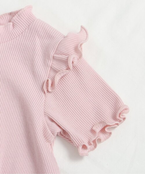 apres les cours（アプレレクール）の「メロウリブボディースーツ（ロンパース・キッズ・サックスブルー/ピンク/アイボリー・80/70）」の6枚目の写真