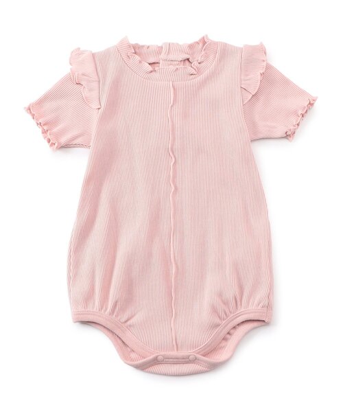 apres les cours（アプレレクール）の「メロウリブボディースーツ（ロンパース・キッズ・サックスブルー/ピンク/アイボリー・80/70）」の9枚目の写真