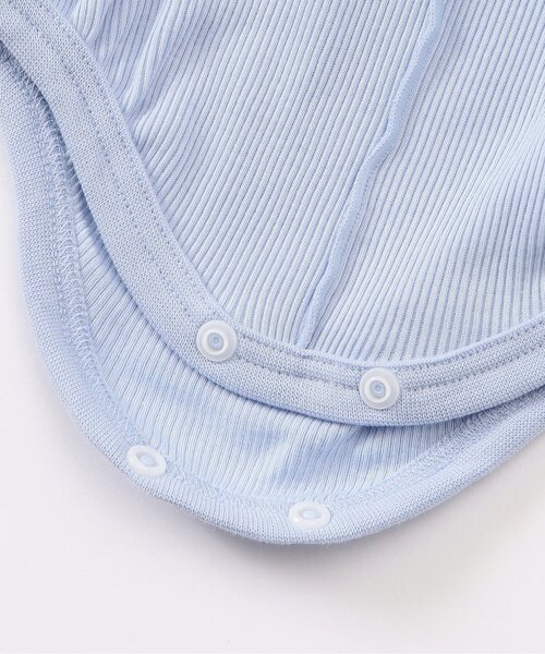 apres les cours（アプレレクール）の「メロウリブボディースーツ（ロンパース・キッズ・サックスブルー/ピンク/アイボリー・80/70）」の10枚目の写真