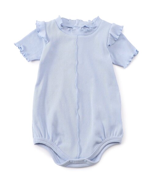 apres les cours（アプレレクール）の「メロウリブボディースーツ（ロンパース・キッズ・サックスブルー/ピンク/アイボリー・80/70）」の11枚目の写真