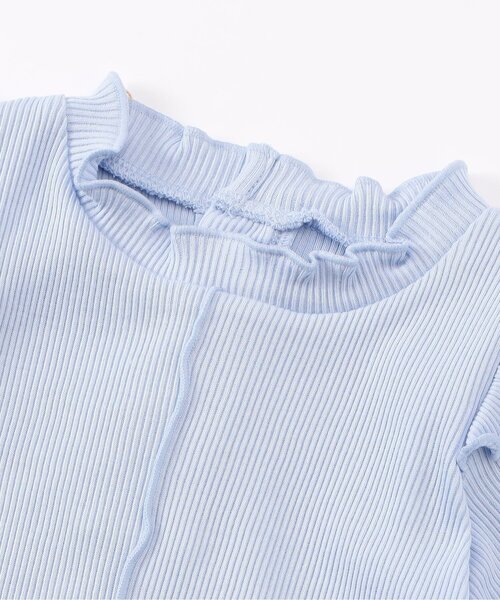 apres les cours（アプレレクール）の「メロウリブボディースーツ（ロンパース・キッズ・サックスブルー/ピンク/アイボリー・80/70）」の15枚目の写真