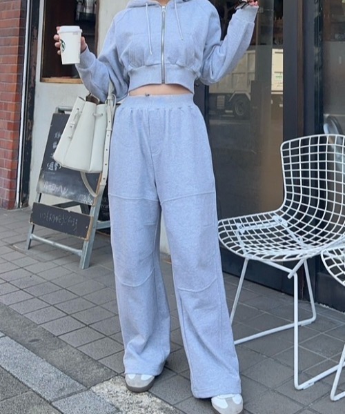 rienda(リエンダ)の「Rパッチ付ユニセックススウェットパンツ(スウェットパンツ・レディース・ベージュ/グレー×ホワイト/ライトブラック・LARGE/MEDIUM)」の11枚目の写真