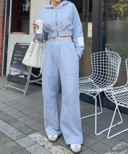 rienda(リエンダ)の「Rパッチ付ユニセックススウェットパンツ(スウェットパンツ・レディース・ベージュ/グレー×ホワイト/ライトブラック・LARGE/MEDIUM)」の13枚目の写真