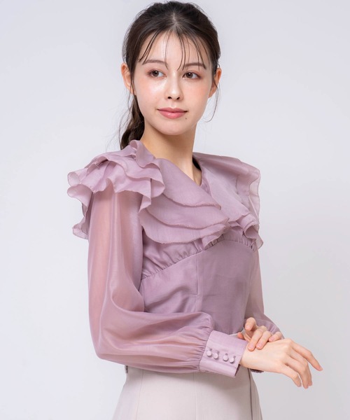 NOELA（ノエラ）の「シアーフリルブラウス（シャツ/ブラウス・レディース・オフホワイト/ピンク/ラベンダー・フリー）」の19枚目の写真