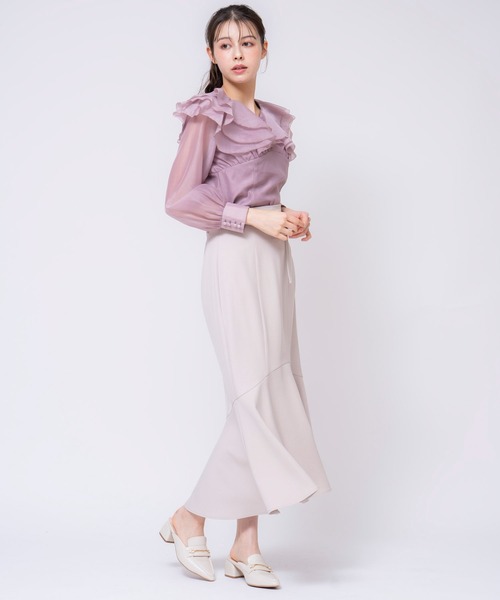 NOELA（ノエラ）の「シアーフリルブラウス（シャツ/ブラウス・レディース・オフホワイト/ピンク/ラベンダー・フリー）」の22枚目の写真