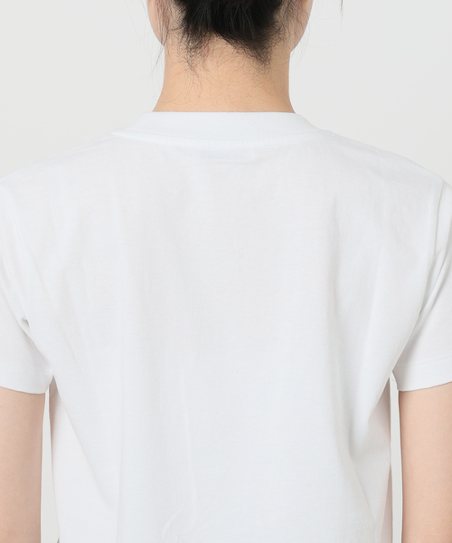 VERMEIL par iena(ヴェルメイユパーイエナ)の「ATON(エイトン) CREWNECK T-SHIRTS KKAGGM0115(Tシャツ/カットソー・レディース・ホワイト/ブラック・SMALL)」の20枚目の写真