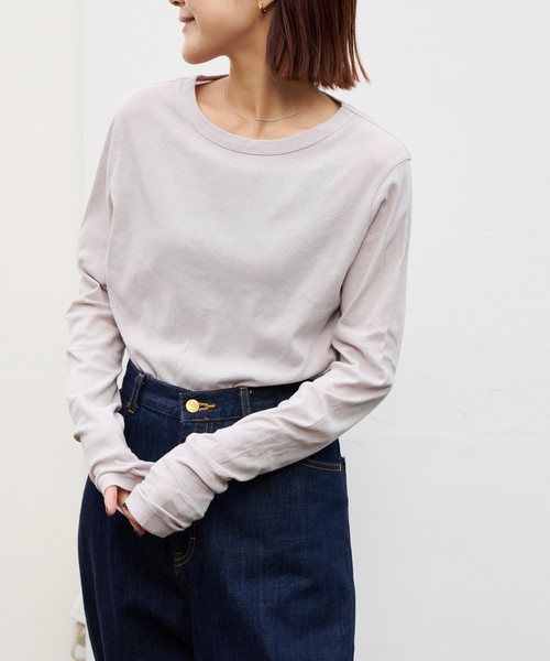 OUTDOOR PRODUCTS（アウトドアプロダクツ）の「追加2 シアーリブルーズロンTEE（Tシャツ/カットソー・レディース・ホワイト/ライトグレー/チャコールグレー/ライトブルー・FREE）」の16枚目の写真