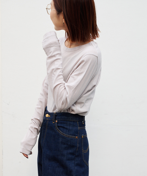 OUTDOOR PRODUCTS（アウトドアプロダクツ）の「追加2 シアーリブルーズロンTEE（Tシャツ/カットソー・レディース・ホワイト/ライトグレー/チャコールグレー/ライトブルー・FREE）」の19枚目の写真