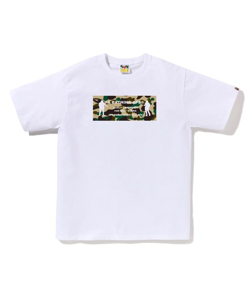 A BATHING APE(アベイシングエイプ)の「1ST CAMO ARMY NAME TEE(Tシャツ/カットソー・メンズ・ホワイト×グリーン/ブラック×グリーン/ホワイト×イエロー/ブラック×イエロー・XXX-LARGE/SMALL/X-LARGE/LARGE/MEDIUM/XX-LARGE)」の2枚目の写真