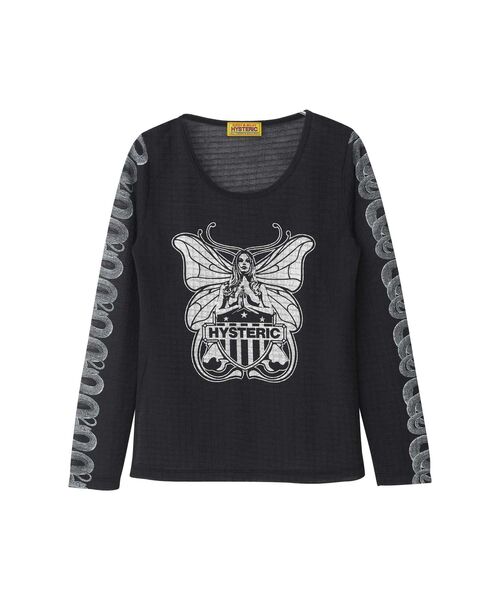 HYSTERIC GLAMOUR（ヒステリックグラマー）の「LAVITATED GIRL Tシャツ（Tシャツ/カットソー・レディース・パープル/ブラック/カーキ・FREE）」の2枚目の写真