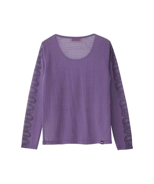 HYSTERIC GLAMOUR（ヒステリックグラマー）の「LAVITATED GIRL Tシャツ（Tシャツ/カットソー・レディース・パープル/ブラック/カーキ・FREE）」の4枚目の写真