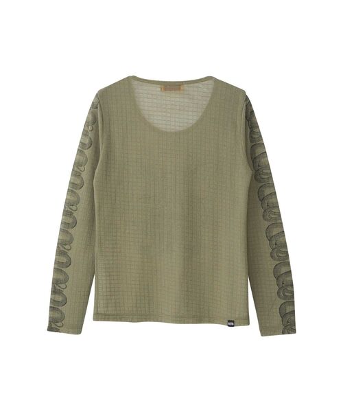 HYSTERIC GLAMOUR（ヒステリックグラマー）の「LAVITATED GIRL Tシャツ（Tシャツ/カットソー・レディース・パープル/ブラック/カーキ・FREE）」の8枚目の写真