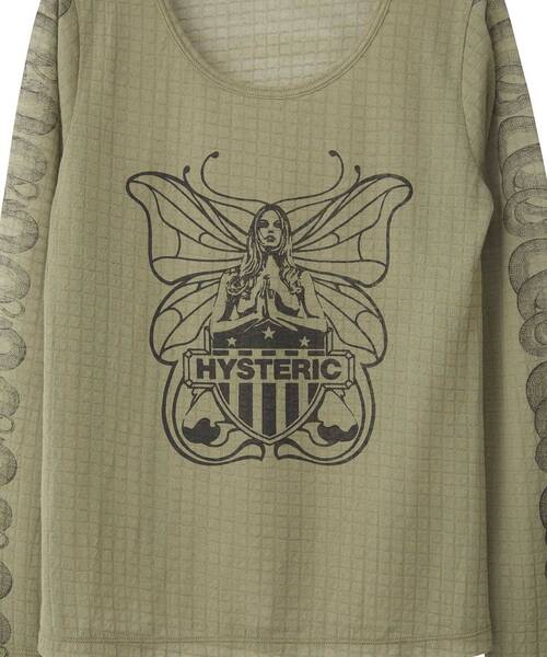 HYSTERIC GLAMOUR（ヒステリックグラマー）の「LAVITATED GIRL Tシャツ（Tシャツ/カットソー・レディース・パープル/ブラック/カーキ・FREE）」の9枚目の写真