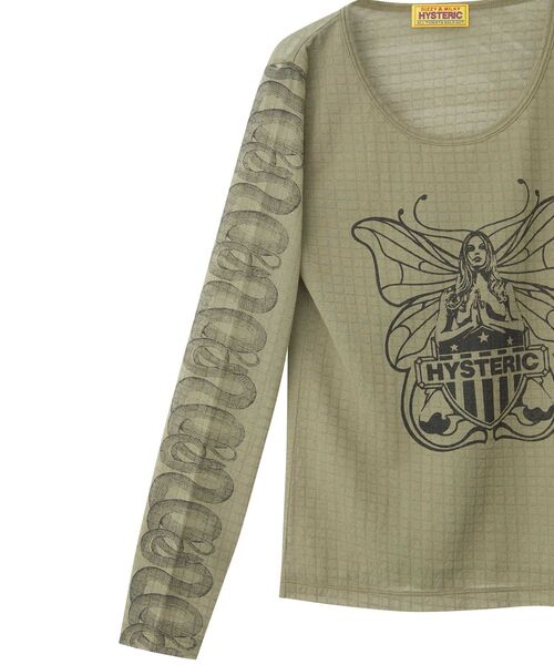 HYSTERIC GLAMOUR（ヒステリックグラマー）の「LAVITATED GIRL Tシャツ（Tシャツ/カットソー・レディース・パープル/ブラック/カーキ・FREE）」の10枚目の写真