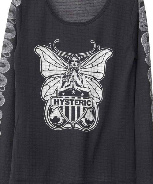 HYSTERIC GLAMOUR（ヒステリックグラマー）の「LAVITATED GIRL Tシャツ（Tシャツ/カットソー・レディース・パープル/ブラック/カーキ・FREE）」の12枚目の写真