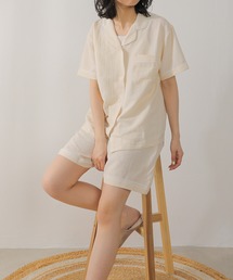 emesuelee（エメスーリー）の「パイピング半袖パジャマ（ルームウェア/パジャマ）」