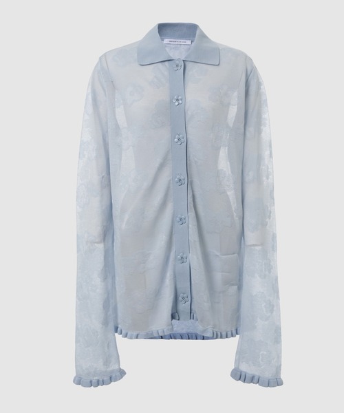 セール】LONG SLEEVE BOXY CARDIGAN WITH BUTTON CLOSURE