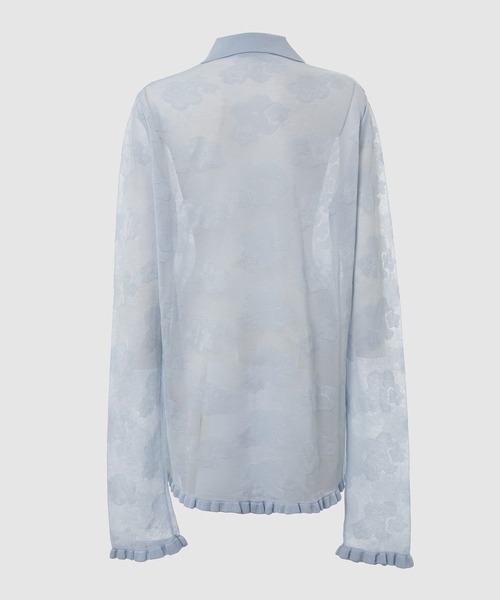 セシリーバンセン Cecilie Bahnsen ニットポロシャツ ネイビー サイズ：S セシリーバンセン Cecilie Bahnsen ニットポロシャツ ネイビー