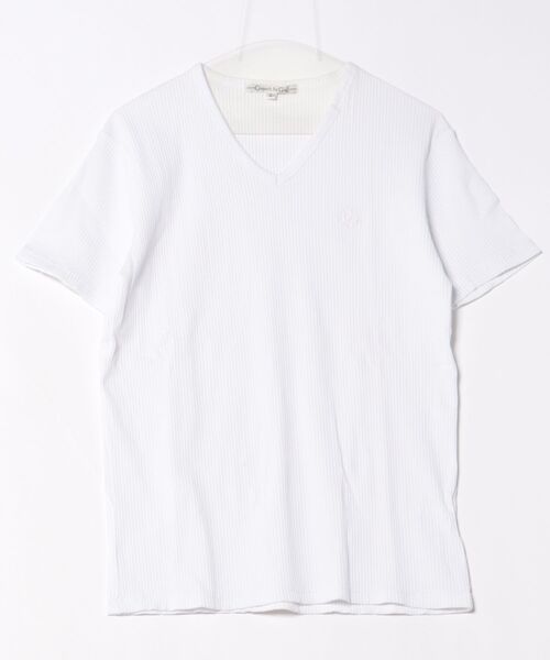 ARCHIVER（アーカイバ）の「【RS】【Growth by Grail】ワンポイント針抜きVネックT（Tシャツ/カットソー・メンズ・ブラック/ホワイト/グレー・LARGE/MEDIUM）」の12枚目の写真