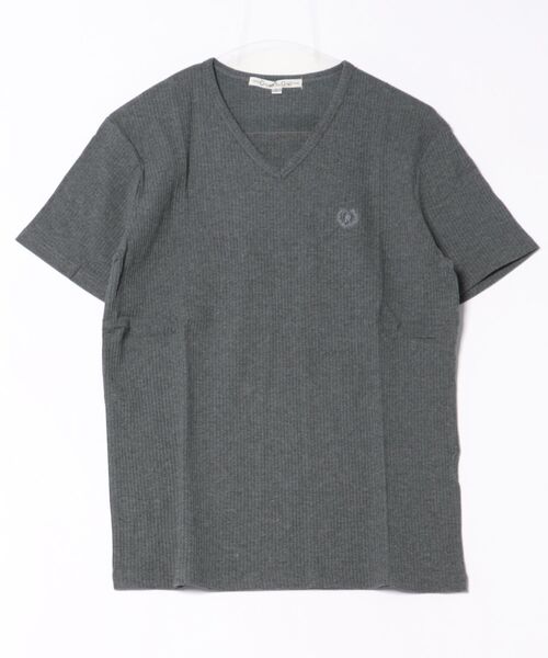 ARCHIVER（アーカイバ）の「【RS】【Growth by Grail】ワンポイント針抜きVネックT（Tシャツ/カットソー・メンズ・ブラック/ホワイト/グレー・LARGE/MEDIUM）」の14枚目の写真